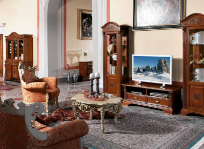 Wall unit Set Vitrinen Display case Chest of drawers Living room Furniture Furnishings Suite Solid wood